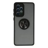 Samsung Galaxy A33 5G Kılıf Montreal Yüzüklü Silikon Kapak - Siyah-(5796)