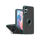 Samsung Galaxy A33 Uyumlu Kılıf Yüzüklü Standlı Extra Darbe Koruma Sert Silikon Kapak - Yeşil