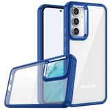 Samsung Galaxy A34 Kılıf Renkli Kenar Arkası Şeffaf Flora Silikon Kılıf