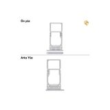 Samsung Galaxy A34 Sim İç Yuvası Çiftli İle Uyumlu Gümüş Çiftli Sim Yuvası İkili Sim Tepsisi Çiftli Sim Aparatı Dual Sim Çekmecesi