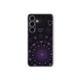 Samsung Galaxy A35 ile Uyumlu Purple Love Tasarım Baskılı Şeffaf Kılıf