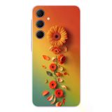 Samsung Galaxy A35 Uyumlu Ayçiçeği Bükleleri Baskılı Silikon Kılıf