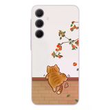 Samsung Galaxy A35 Uyumlu Kedi Tırmanıyor Baskılı Silikon Kılıf