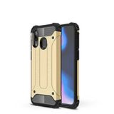 Samsung Galaxy A40 ile uyumlu Çİft Katman Koruyucu Crash Military Tank Kılıf - Gold