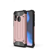 Samsung Galaxy A40 ile uyumlu Çİft Katman Koruyucu Crash Military Tank Kılıf - Rose Gold