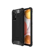 Samsung Galaxy A42 4G ile uyumlu Çİft Katman Koruyucu Crash Military Tank Kılıf - Siyah