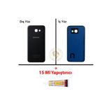 Samsung Galaxy A5 2017 A520 Siyah Uyumlu Arka Kapak + Yapıştırıcı Arka Cam Pil Kapağı Batarya Kapağı Lazer Kesim