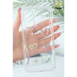 Samsung Galaxy A50-A30S Kılıf 3D Kalpli Inci Tasarımlı Desenli Kamera Korumalı Şeffaf Silikon Kapak - Cici Mina