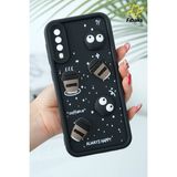 Samsung Galaxy A50/A30S Uyumlu Kılıf Tasarımlı Desenli Kamera Korumalı Coffee Kurabiye Siyah Yumuşak Silikon - Cute Coffe