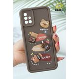 Samsung Galaxy A51 Uyumlu Kılıf Tasarımlı Desenli Kamera Korumalı Ayıcık Kahve Renkli Yumuşak Silikon Kapak - Cute Coco