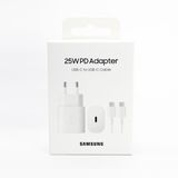 Samsung Galaxy A52 5G Fast Charging 25W Type-C Çıkışlı Kablolu Beyaz Şarj Aleti