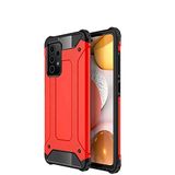Samsung Galaxy A52 / A52S ile uyumlu Çİft Katman Koruyucu Crash Military Tank Kılıf - Kırmızı