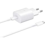 Samsung Galaxy A52 Fast Charging 25W Type-C Çıkışlı Kablolu Beyaz Şarj Aleti