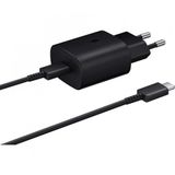 Samsung Galaxy A53 5G Fast Charging 25W Type-C Çıkışlı Kablolu Siyah Şarj Aleti