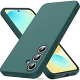 Samsung Galaxy A54 Kılıf Kadife Lansman Soft Yumuşak Liquid Silikon Kamera Korumalı Mara - Yeşil