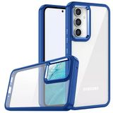Samsung Galaxy A54 Kılıf Kamera Çıkıntılı Arkası Şeffaf Köşeleri Parlak Renkli Işlemeli Flora Kapak