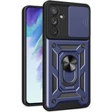 Samsung Galaxy A54 Kılıf Kamera Pencereli Tam Koruma Nyxara Premium Sert Kapak - Lacivert
