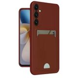 Samsung Galaxy A55 5g Kılıf Kelvin Kartvizitli Silikon - Bordo