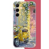Samsung Galaxy A55 Uyumlu Sarı Mobilet Baskılı Silikon Kılıf