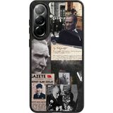 Samsung Galaxy A57 Uyumlu Mustafa Kemal Ataturk Tasarımlı Glossy Premium Kılıf - Siyah - Atatürk-284