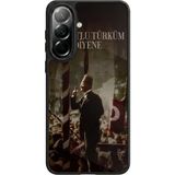 Samsung Galaxy A57 Uyumlu Mustafa Kemal Ataturk Tasarımlı Glossy Premium Kılıf - Siyah - Atatürk-289