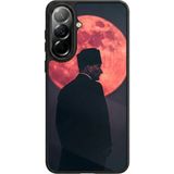 Samsung Galaxy A57 Uyumlu Mustafa Kemal Ataturk Tasarımlı Glossy Premium Kılıf - Siyah - Atatürk-290