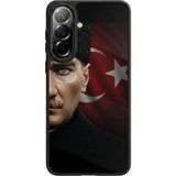 Samsung Galaxy A57 Uyumlu Mustafa Kemal Ataturk Tasarımlı Glossy Premium Kılıf - Siyah - Atatürk-292