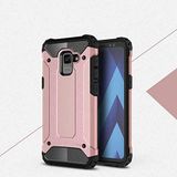Samsung Galaxy A6 2018 ile uyumlu Çİft Katman Koruyucu Crash Military Tank Kılıf - Rose Gold