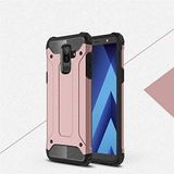 Samsung Galaxy A6 Plus 2018 ile uyumlu Çİft Katman Koruyucu Crash Military Tank Kılıf - Rose Gold