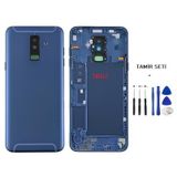 Samsung Galaxy A6 Plus - Sm-A605f Full Kasa Arka Kapak Takim Mavı - Tamır Setı