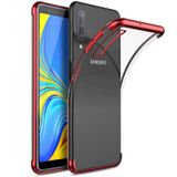Samsung Galaxy A7 2018 Glitter Kırmızı Uyumlu Silikon Kılıf