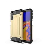 Samsung Galaxy A7 2018 ile uyumlu Çİft Katman Koruyucu Crash Military Tank Kılıf - Gold
