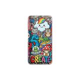 Samsung Galaxy A7 2018 ile Uyumlu Grafiti Create Art Tasarımlı Şeffaf Silikon Kılıf