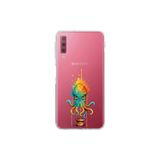 Samsung Galaxy A7 2018 ile uyumlu Splash ahtapot tasarımlı şeffaf silikon kılıf