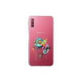 Samsung Galaxy A7 2018 ile Uyumlu Splash Bukalemun Tasarımlı Şeffaf Silikon Kılıf