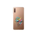 Samsung Galaxy A7 2018 ile Uyumlu Splash Bukalemun Tasarımlı Slimfit Şeffaf Silikon Kılıf