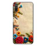 Samsung Galaxy A7 2018 Uyumlu İşlemeli İğne Oyası Baskılı Silikon Kılıf