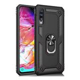 Samsung Galaxy A70 (A705F) Yüzüklü Tank Kılıf Siyah