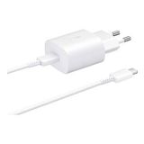Samsung Galaxy A70 Fast Charging 25W Type-C Çıkışlı Kablolu Beyaz Şarj Aleti