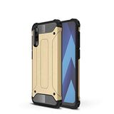 Samsung Galaxy A70 ile uyumlu Çİft Katman Koruyucu Crash Military Tank Kılıf - Gold