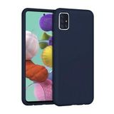 Samsung Galaxy A71 İçi Kadife Silikon Kılıf Lacivert