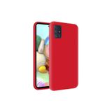 Samsung Galaxy A71 Içi Kadife Soft Logosuz Lansman Silikon Kılıf - Kırmızı