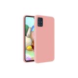 Samsung Galaxy A71 Içi Kadife Soft Logosuz Lansman Silikon Kılıf - Pembe