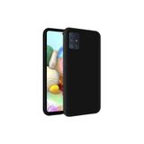 Samsung Galaxy A71 Içi Kadife Soft Logosuz Lansman Silikon Kılıf - Siyah