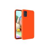 Samsung Galaxy A71 Içi Kadife Soft Logosuz Lansman Silikon Kılıf - Turuncu