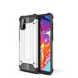 Samsung Galaxy A71 ile uyumlu Çİft Katman Koruyucu Crash Military Tank Kılıf - Gri