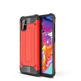 Samsung Galaxy A71 ile uyumlu Çİft Katman Koruyucu Crash Military Tank Kılıf - Kırmızı