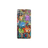 Samsung Galaxy A71 ile Uyumlu Grafiti Mini Tasarımlı Şeffaf Silikon Kılıf