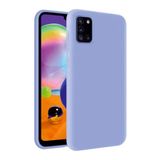 Samsung Galaxy A71 İle Uyumlu Kılıf Kamera Korumalı Silikon Ruber Arka Kapak Lila