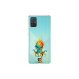 Samsung Galaxy A71 ile uyumlu Splash ahtapot Tasarımlı Slimfit şeffaf silikon kılıf